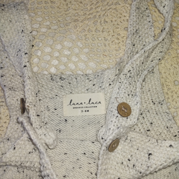 Cozy Knit Speckled Gray Kids Romper - Picture 3 of 4